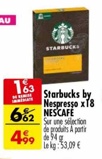starbucks by nespresso x18 nescafé