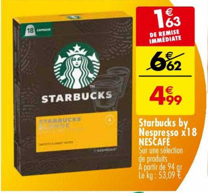 starbucks by nespresso x18 nescafé