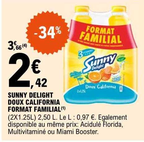 sunny delight doux california format familial