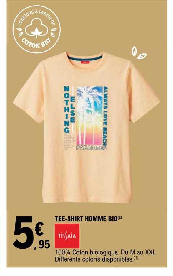 tee-shirt homme bio tissaia
