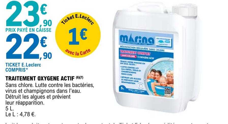 traitement oxygène actif marina