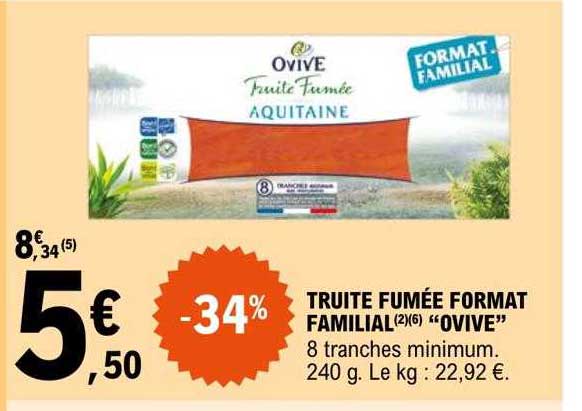 truite fumée format familial "ovive"