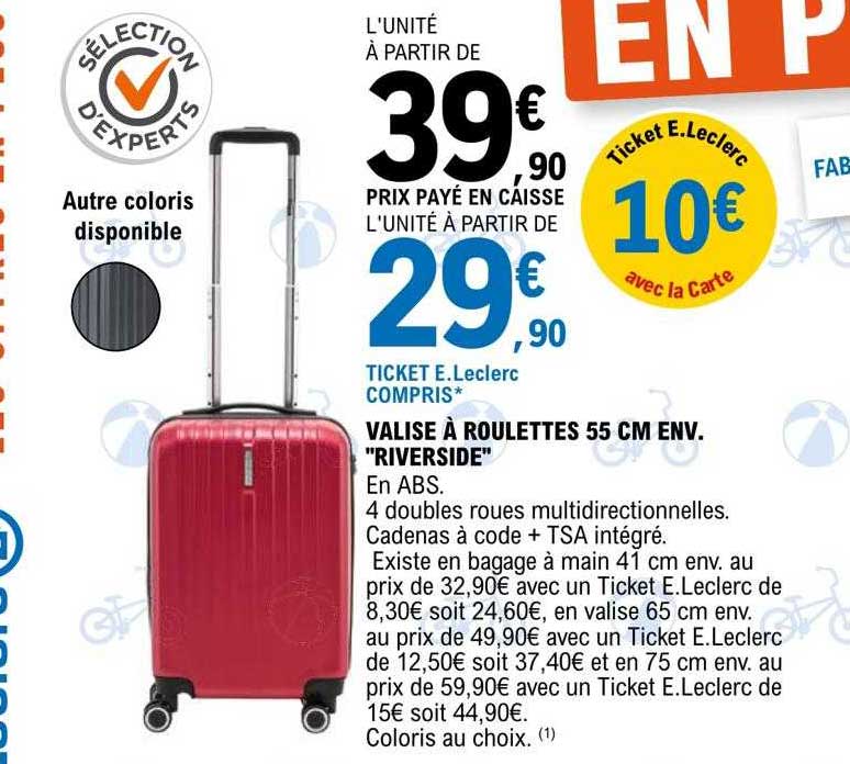 valise à roulettes 55 cm env. "riverside"