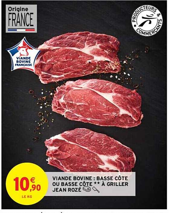 viande bovine : basse côte ou basse côte à griller jean rozé