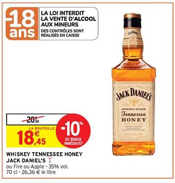 Whiskey Tennessee Honey Jack Daniel's