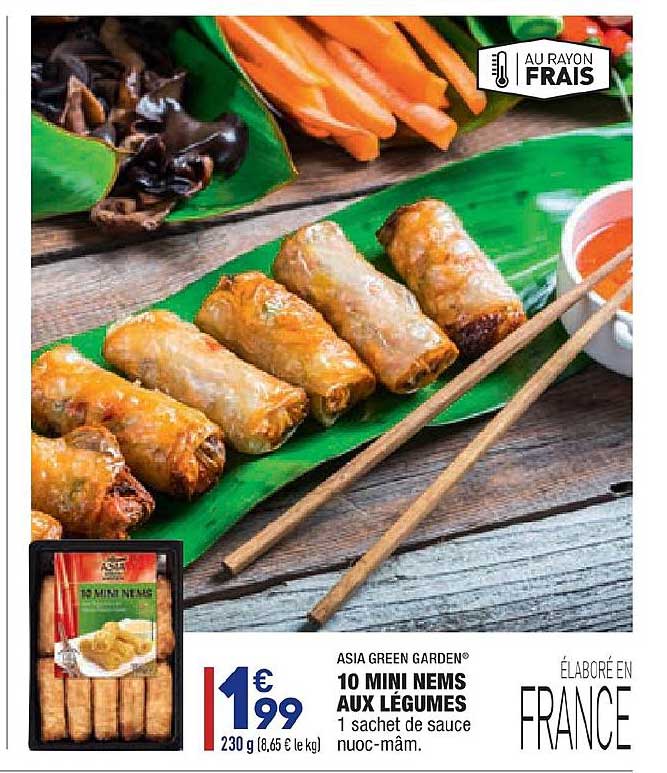 10 Mini Nems Aux Légumes Asia Green Garden