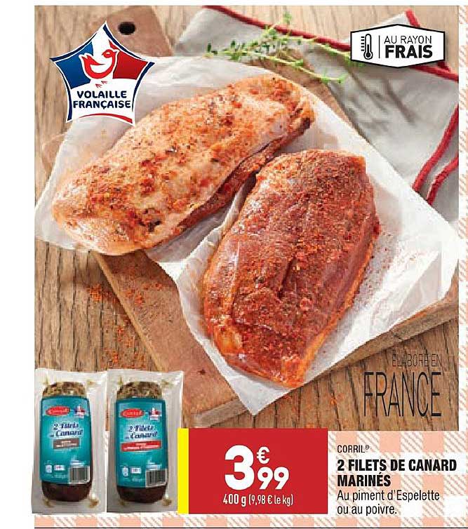 2 Filets De Canard Marinés Corril