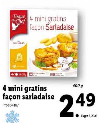 4 mini gratins façon sarladaise