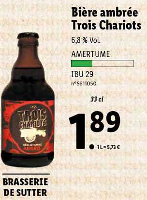 bière ambrée trois chariots