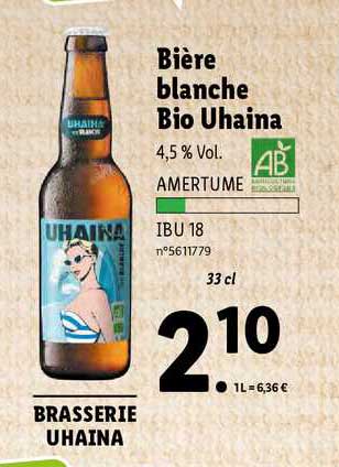 Bière Blanche Bio Uhaina