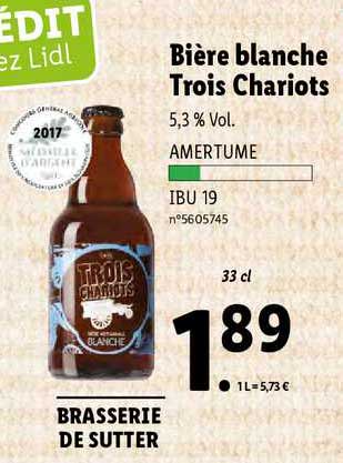bière blanche trois chariots