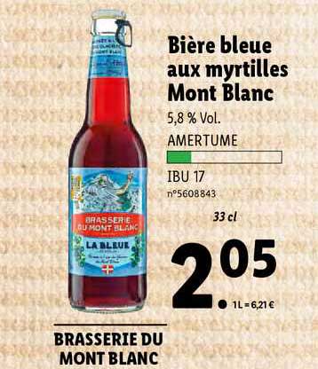 Bière Bleue Aux Myrtilles Mont Blanc