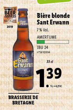 bière blonde sant erwann