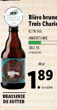 bière brune trois chariots