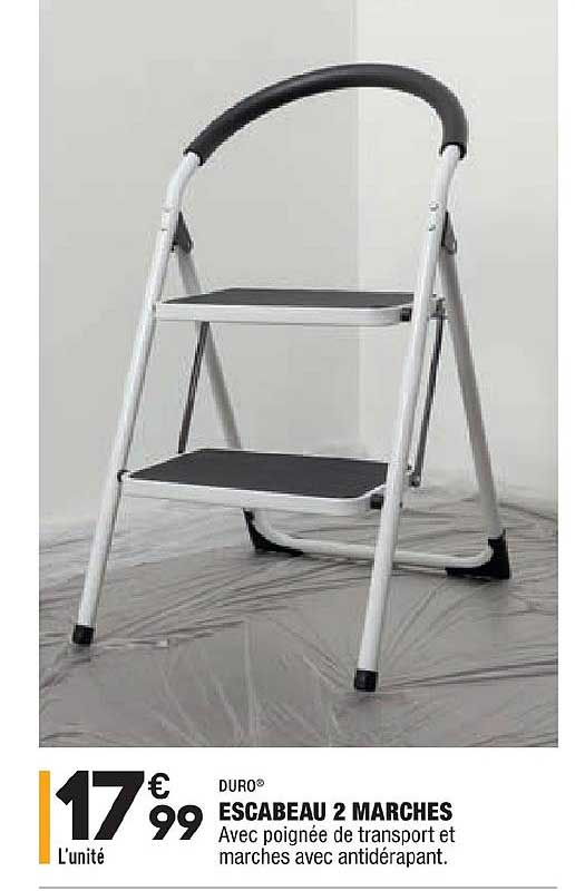 escabeau 2 marches duro