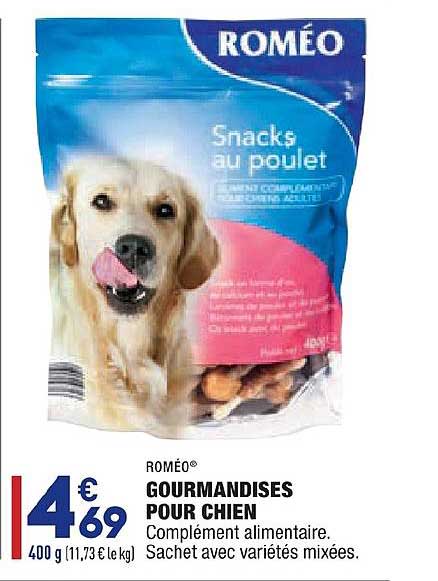 gourmandes pour chien roméo