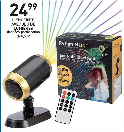 l'enceinte avec jeu de lumières