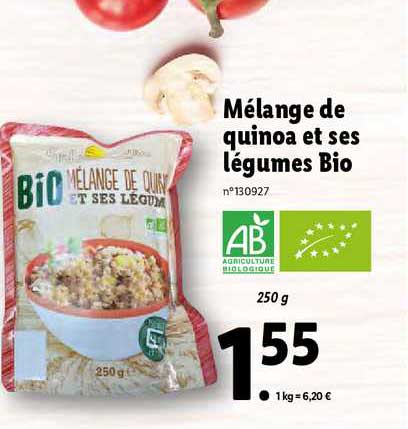 mélange de quinoa et ses légumes bio