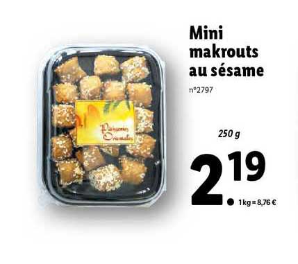 mini makrouts au sésame