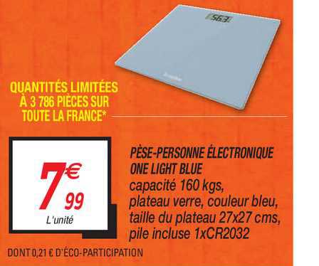Pèse Personne électronique One Light Blue