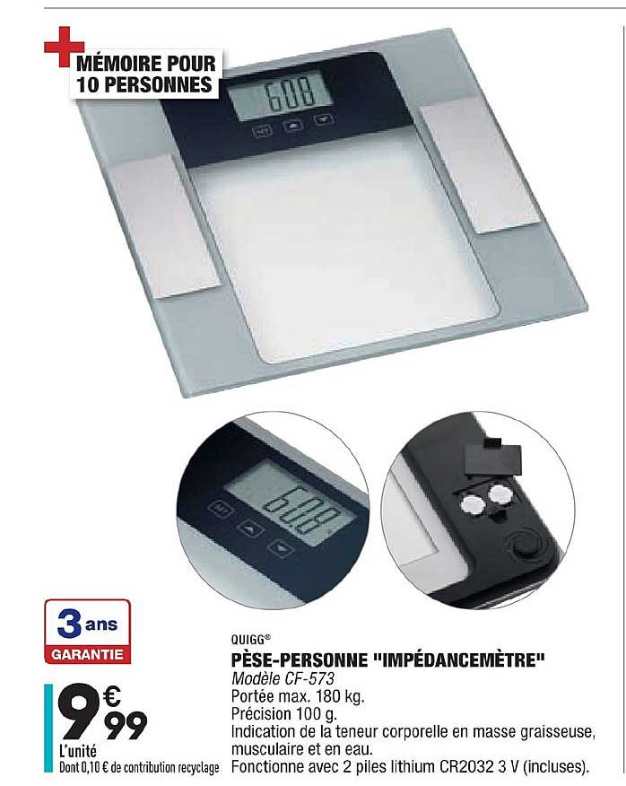 pèse personne impédancemètre quigg