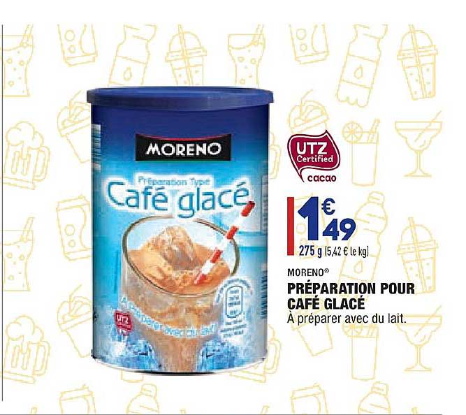 préparation pour café glacé utz