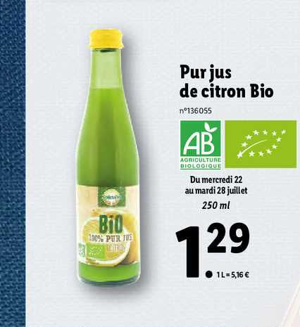 Pur Jus De Citron Bio