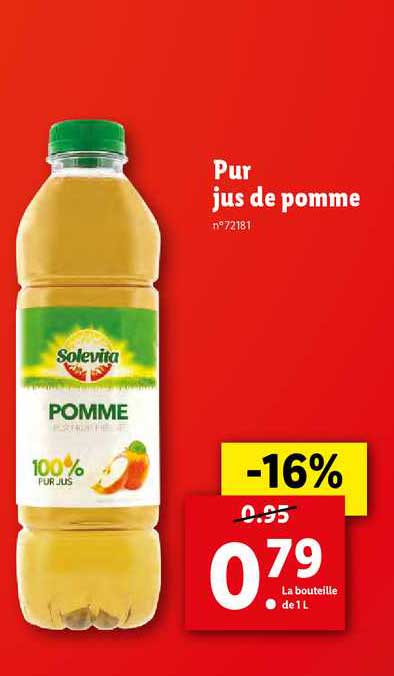 Pur Jus De Pomme Solevita