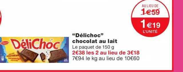 "délichoc" Chocolat Au Lait