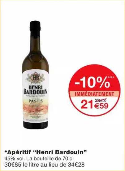 Apéritif "henri Bardouin"