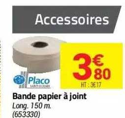 bande papier à joint placo