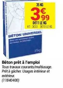 béton prêt à l'emploi