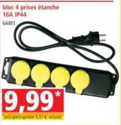bloc 4 prises étanche 16a ip44