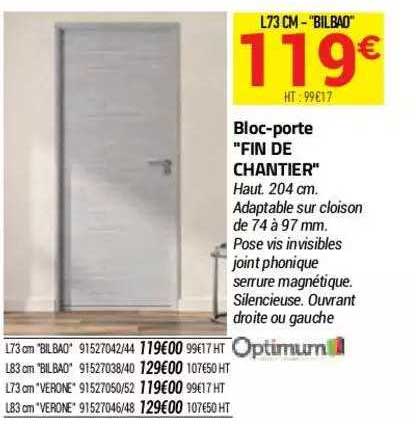 bloc-porte "fin de chantier" optimum