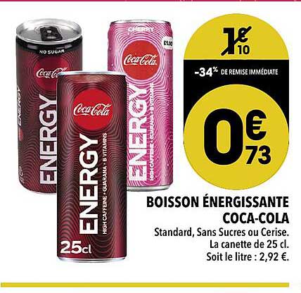 boisson énergisante coca-cola