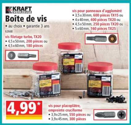 boîte de vis kraft werkzeuge