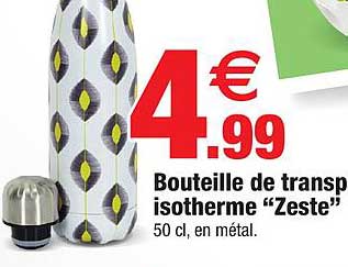 bouteille de transparent isotherme "zeste"