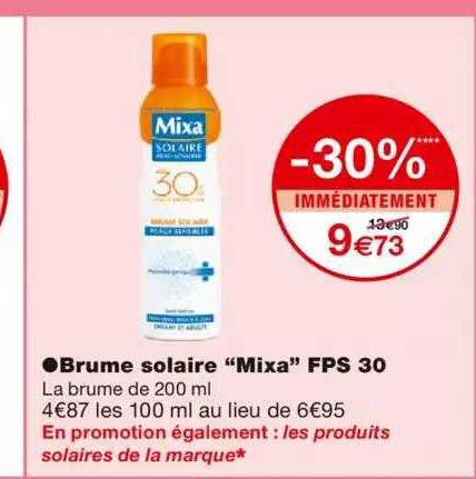 brume solaire "mixa" fps 30