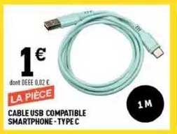 cable usb compatible smartphone - type c