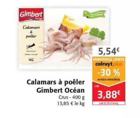 calamars à poêler gimbert océan
