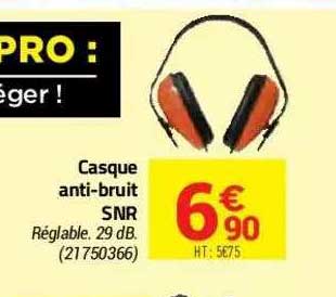 casque anti-bruit snr