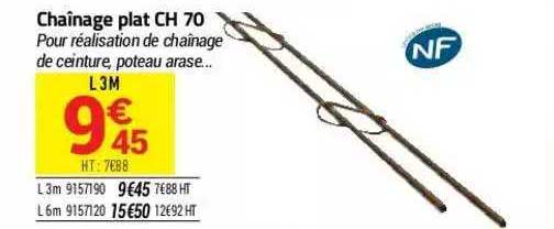 chaînage plat ch 70