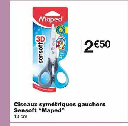 ciseaux symétriques gauchers sensoft "maped"