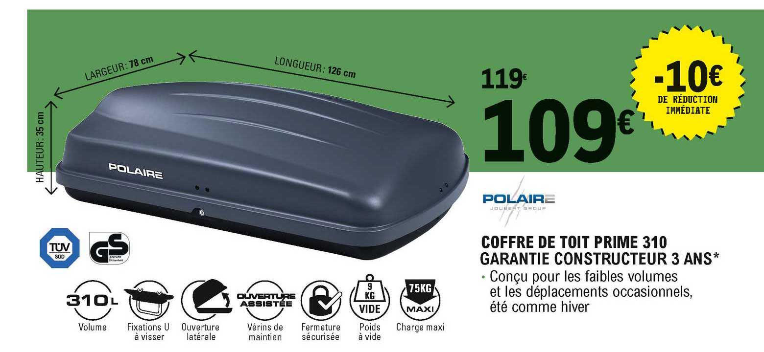 Coffre De Toit Prime 310 Polaire
