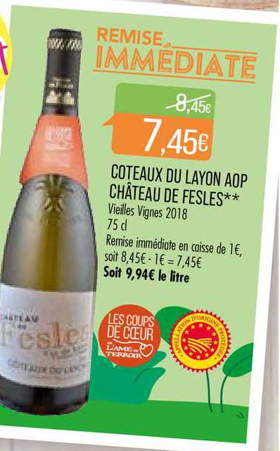 coteaux du layon aop château de fesles