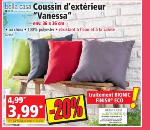 coussin d'extérieur "vanessa" bella casa
