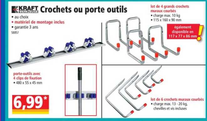 crochets ou porte outils kraft werkzeuge
