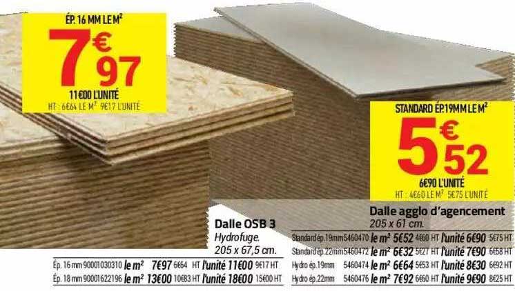 dalle osb 3 dalle agglo d'agencement