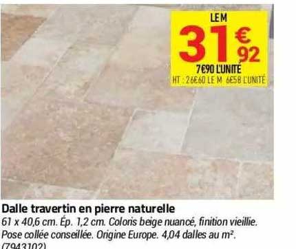 dalle travertin en pierre naturelle