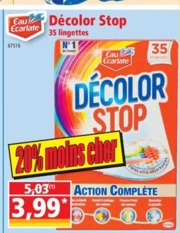 décolor stop eau écarlate
